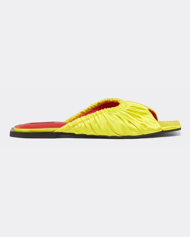 Ferrari Satinschieber Mit Rüschenmotiv - Female Pantoletten & Sandalen Giallo Modena Giallo