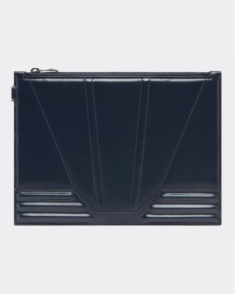 Ferrari Ferrari Gt-tasche Aus Gebürstetem Leder Mit Reißverschluss - Female Taschen Und Gepäck Navy Navy