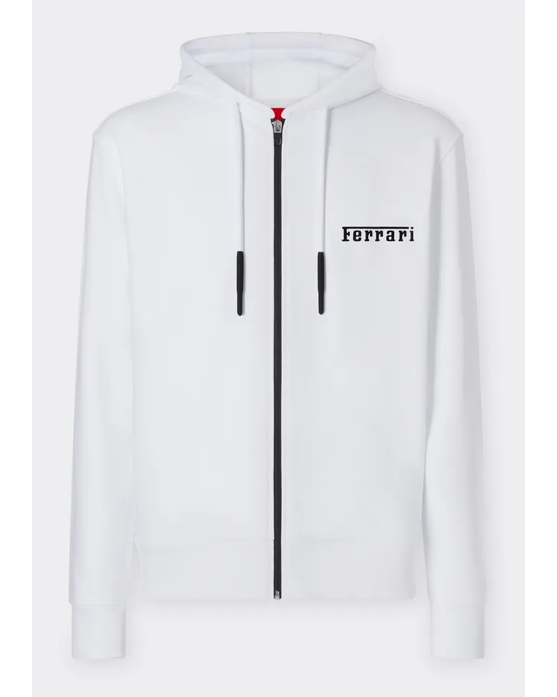 Ferrari Sweatshirt Mit Kapuze Und Ferrari-logo -  Pullover & Strickwaren Optisch Weiß Optisch