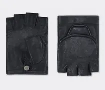 Fingerlose Handschuhe Aus Nappaleder -  Handschuhe Navy