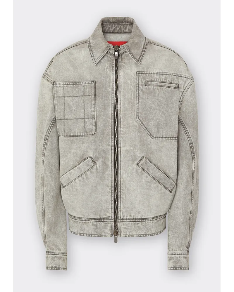 Ferrari Bomberjacke Aus Light Denim -  Jacken & Outerwear Gesso Gesso