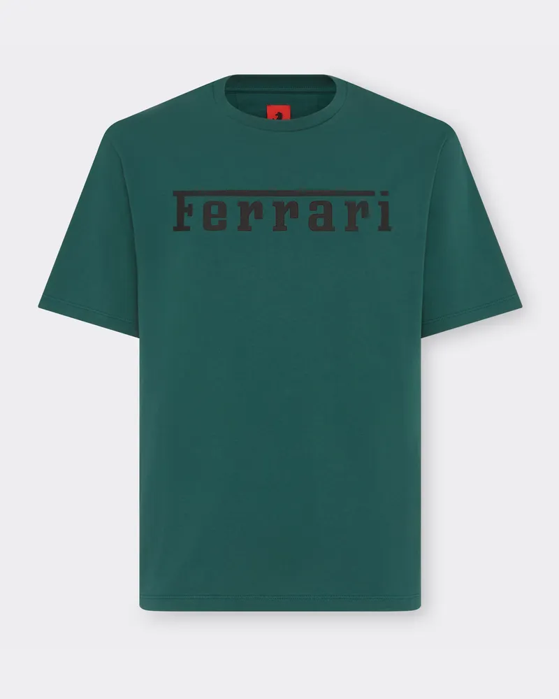 Ferrari Baumwoll-t-shirt Mit Ferrari-logo -  T-shirts Ficusgrün Ficusgrün
