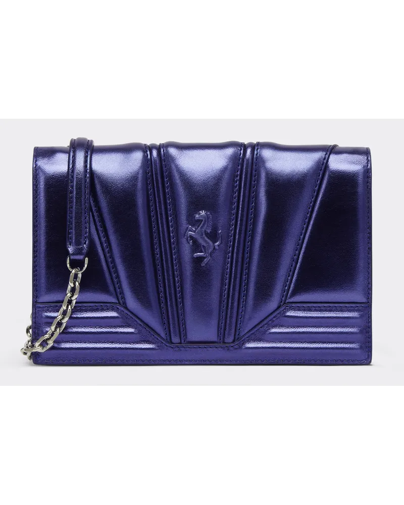 Ferrari Ferrari Gt Bag Aus Laminiertem Leder Mit Kette -  Mini-taschen Pastellblau Pastellblau