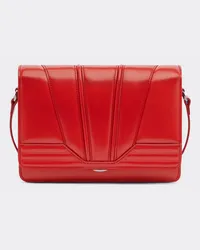 Ferrari Ferrari Gt Umhängetasche Aus Gebürstetem Leder - Female Schultertaschen Rosso Dino Rosso