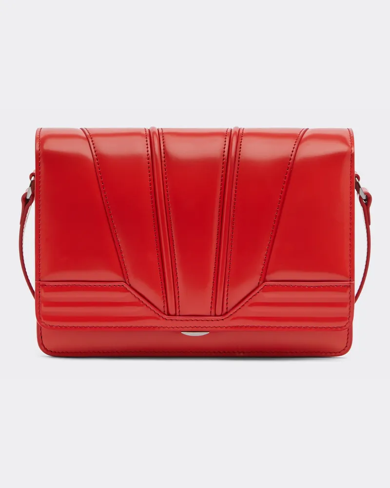 Ferrari Ferrari Gt Umhängetasche Aus Gebürstetem Leder - Female Schultertaschen Rosso Dino Rosso