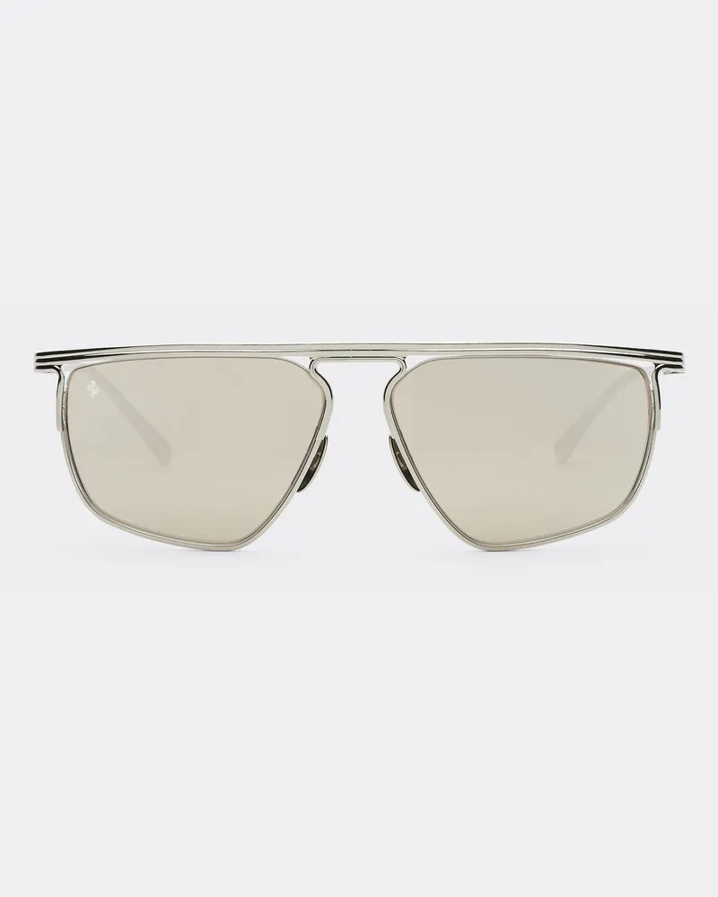 Ferrari Ferrari-sonnenbrille Aus Titan Mit Verspiegelten Gläsern Aus Weißgold -  Sonnenbrillen Silber Silber
