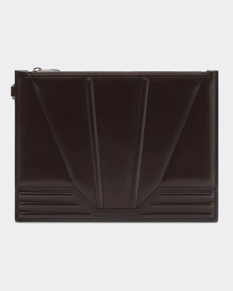 Ferrari Etui Ferrari Gt Aus Gebürstetem Leder - Female Geldbörsen Und Kleine Lederwaren Dunkelbraun Dunkelbraun