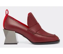 Mokassin Aus Leder Mit Absatz - Female Hochhackige Schuhe Rust