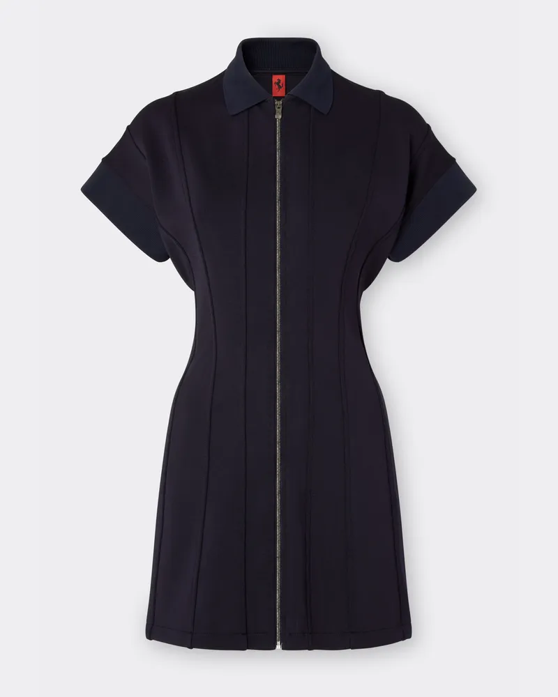 Ferrari Poloshirt-kleid Aus Jersey Mit Milano-naht - Female Kleider Navy Navy