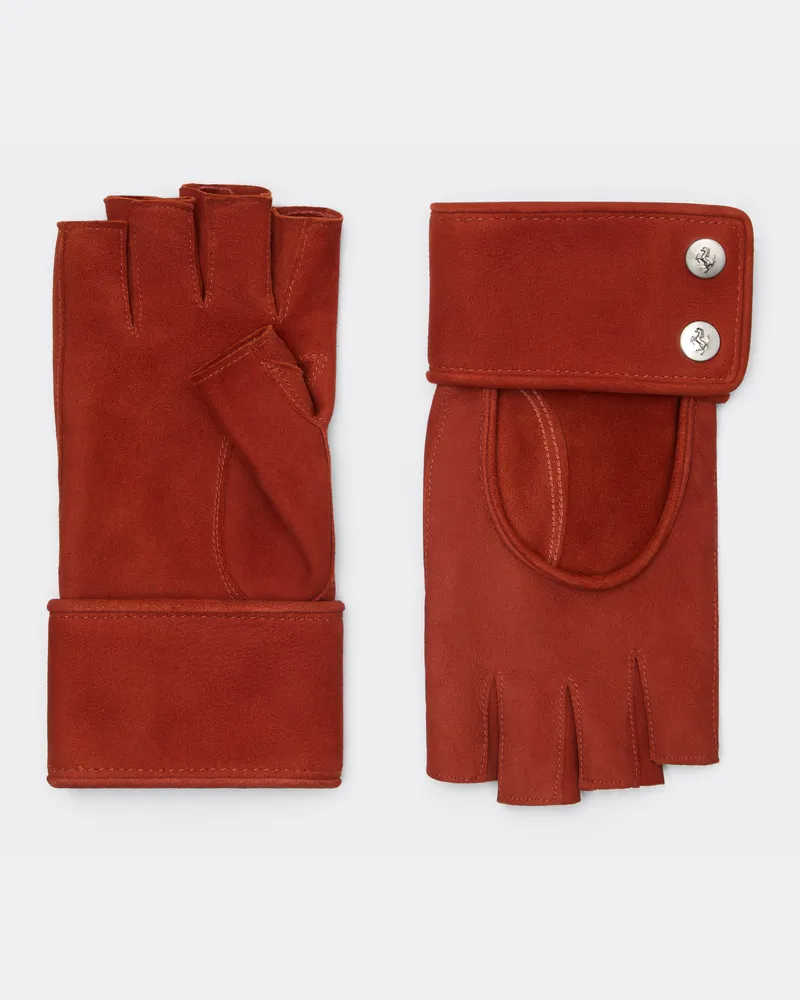 Ferrari Fingerlose Wildlederhandschuhe - Female Handschuhe Rust Rust