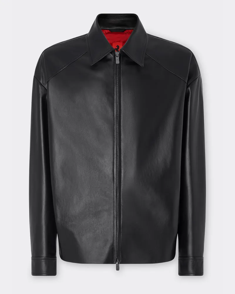 Ferrari Schaft Aus Nappaleder - Male Jacken & Outerwear Schwarz Schwarz