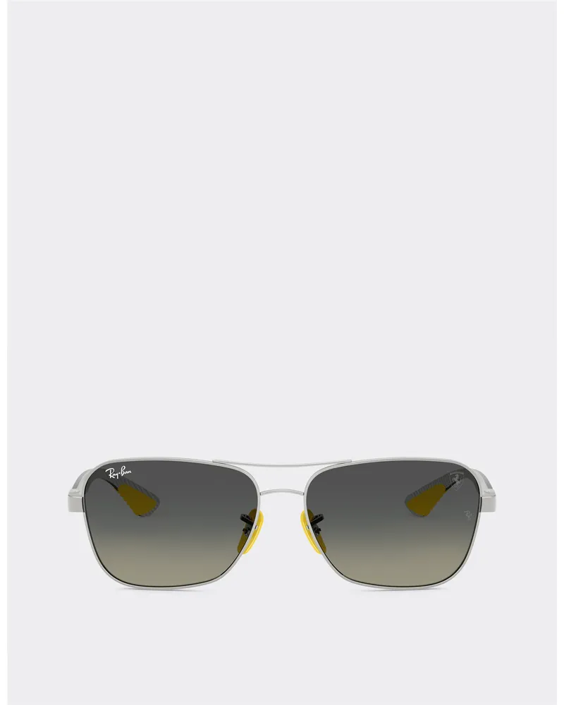 Ferrari Ray-ban Für Scuderia Ferrari Rb8336m Aus Mattschwarzem Metall Und Leichter Karbonfaser Mit Grauen Verlaufsgläsern -  Sonnenbrillen Silber Silber