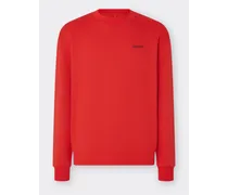Sweatshirt Mit Ferrari-logo Aus Silikon - Male Pullover & Strickwaren Rosso Dino