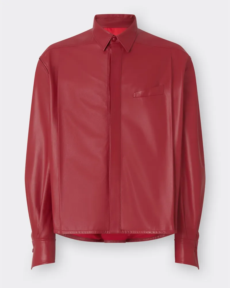 Ferrari Drapierte Überziehjacke Aus Nappaleder - Male Jacken & Outerwear Rot Maison Rot