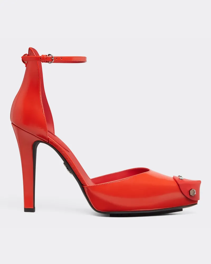 Ferrari Pumps Aus Gebürstetem Leder - Female Schuhe & Stiefel Rosso Dino Rosso