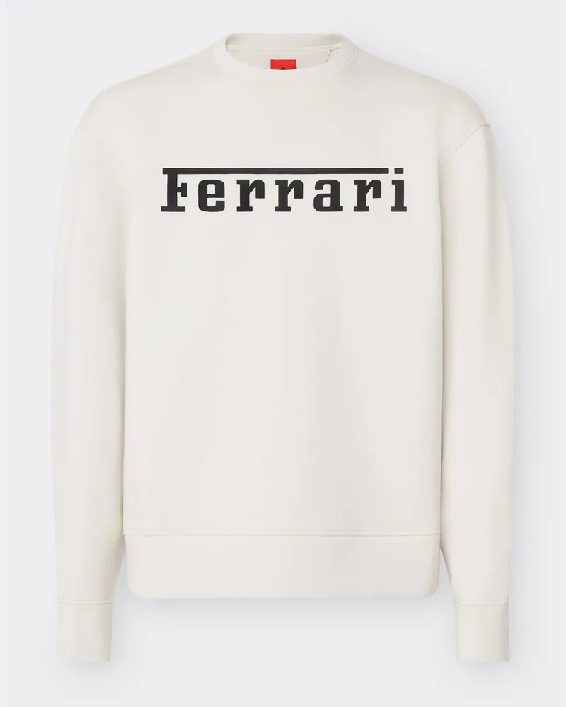 Ferrari Scuba-sweatshirt Mit Ferrari-logo - Male Pullover & Strickwaren Ecru Ecru