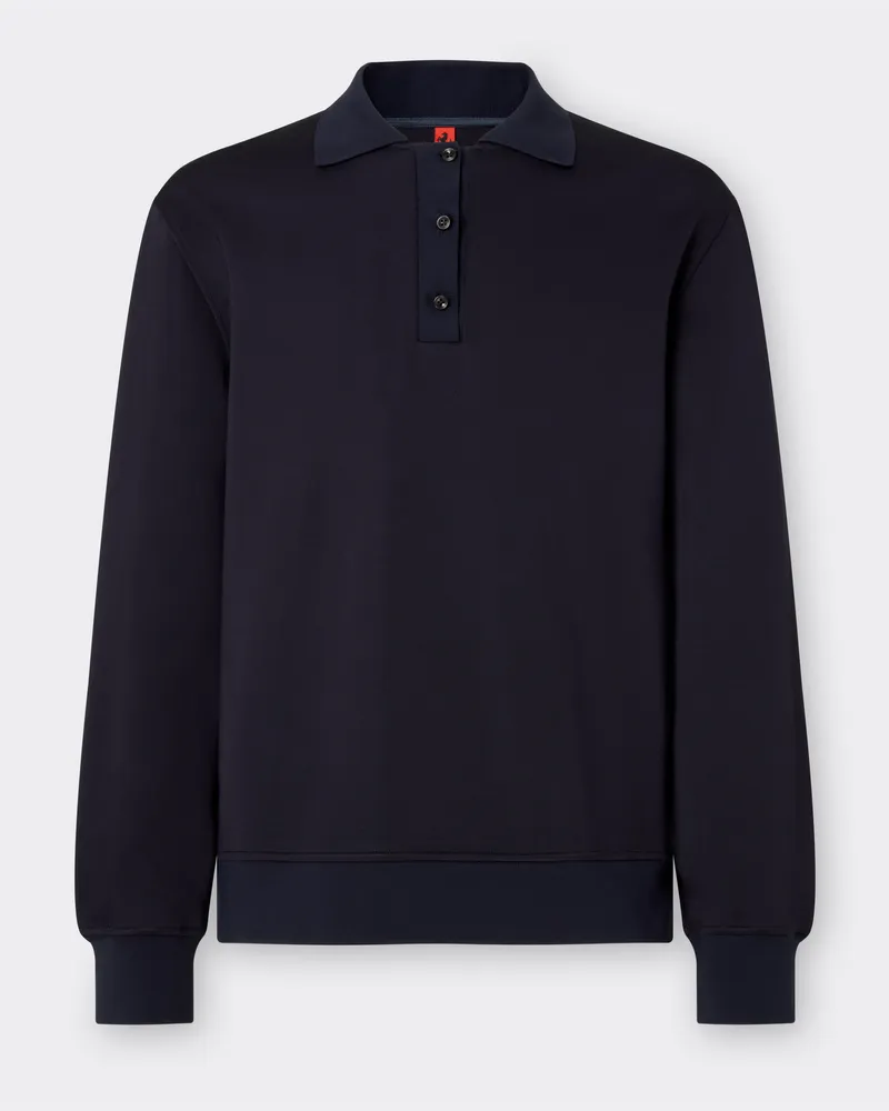 Ferrari Punto Milano Langarm-poloshirt Aus Jersey - Male Poloshirts Navy Navy