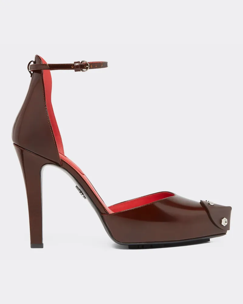 Ferrari Pumps Aus Gebürstetem Leder - Female Schuhe & Stiefel Tabak Tabak