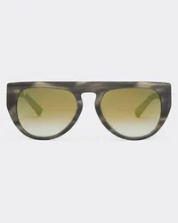 Ferrari Ferrari Sonnenbrille Aus Grau Gestreiftem Acetat Mit Verspiegelten Gläsern -  Sonnenbrillen Blu Scozia Blu