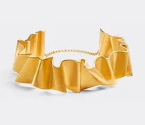Halsband Aus Messing Mit Satinierter Goldoberfläche -  Schmuck Schwarz