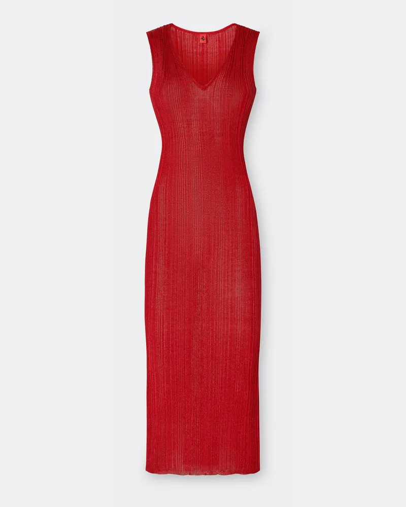 Ferrari Ärmelloses Kleid Aus Viskose Und Lurex - Female Kleider Rosso Dino Rosso