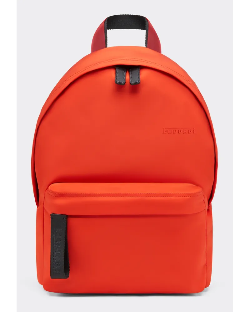 Ferrari Einfarbiger Rucksack Aus Nylon RucksäCke Und GüRteltaschen Rosso Dino