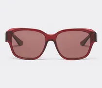 Sonnenbrille Ferrari Aus Transparentem Bordeauxfarbenem Acetat Mit Lila Polarisierten Gläsern -  Ferrari Collection Bordeaux