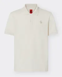 Ferrari Poloshirt Aus Baumwollpiqué - Male Poloshirts Elfenbein Elfenbein