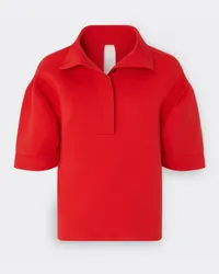 Ferrari Poloshirt Mit Rollkragen Aus Technischem Gewebe -  Pullover & Strickwaren Rosso Dino Rosso