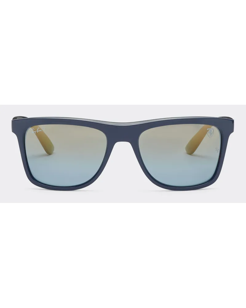 Ferrari Ray-ban Für Scuderia Ferrari Rb4413mf In Blau Mit Goldfarben Verspiegelten, Blauen Polarisierten Gläsern -  Sonnenbrillen Blu Scozia Blu