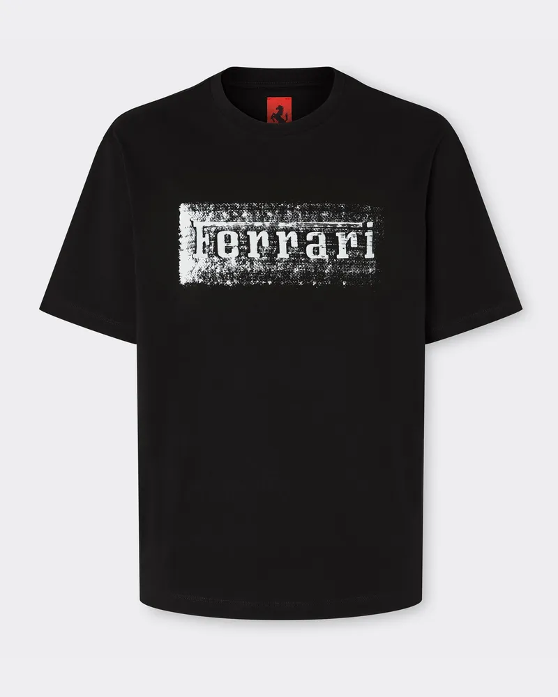 Ferrari T-shirt Mit Ferrari-logo-grafik - Male T-shirts Schwarz Schwarz