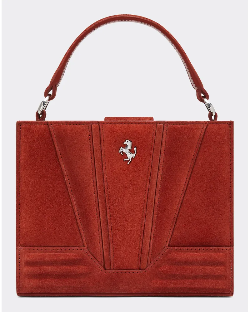 Ferrari Ferrari Gt Micro-tote Bag Aus Veloursleder -  Mini-taschen Rust Rust