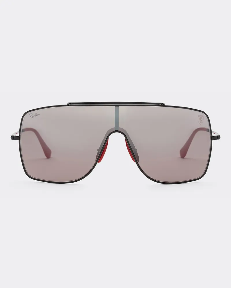 Ferrari Ray-ban Für Scuderia Ferrari Rb3697mf Aus Schwarzem Metall Mit Violettem, Verspiegeltem Glas -  Ray-ban For Scuderia Ferrari Schwarz Schwarz