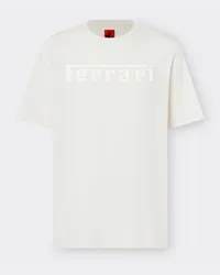 Ferrari Baumwoll-t-shirt Mit Ferrari-logo -  T-shirts Elfenbein Elfenbein