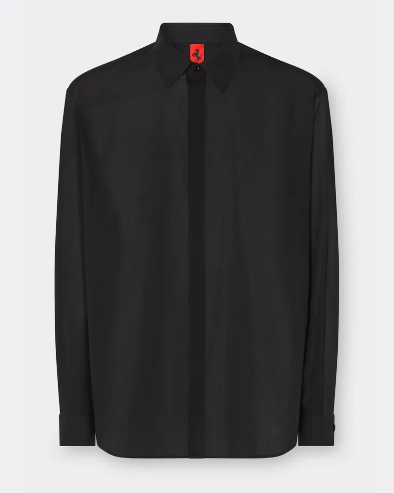 Ferrari Voile-hemd - Male Hemden Schwarz Schwarz