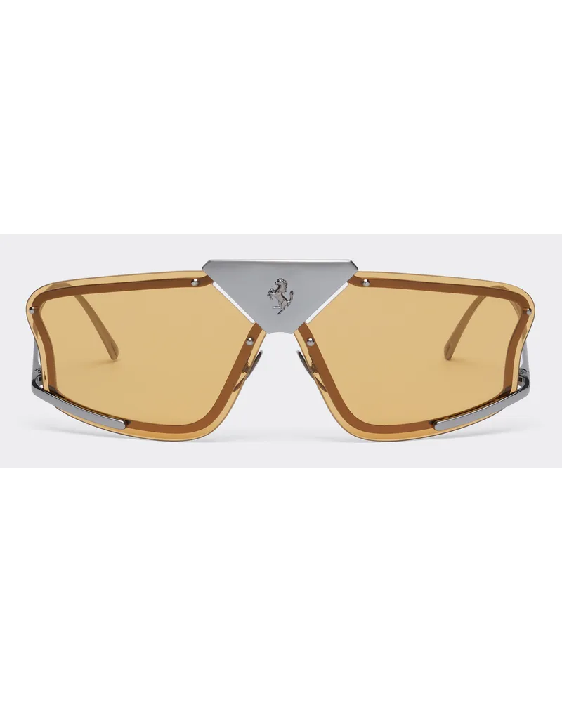 Ferrari Ferrari Sonnenbrille Mit Orangefarbenen Gläsern -  Sonnenbrillen Runway Silber Silber