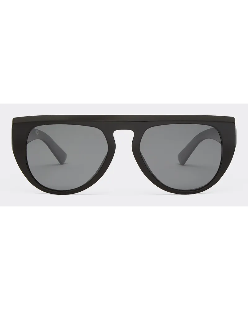 Ferrari Ferrari Sonnenbrille Aus Schwarzem Acetat Mit Polarisierten Verspiegelten Gläsern -  Sonnenbrillen Schwarz Schwarz