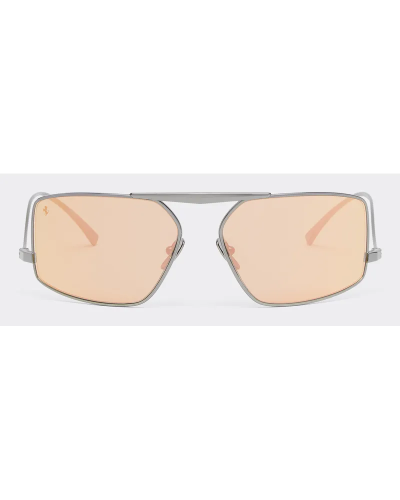 Ferrari Ferrari Sonnenbrille Aus Metall Mit Orangefarbenen Gläsern Mit Silberfarbener Verspiegelung -  Sonnenbrillen Dunkelgrau Dunkelgrau