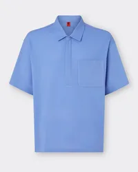 Ferrari Poloshirt Aus Baumwolle Mit 7x7-karo-muster - Male Poloshirts Cyan Cyan