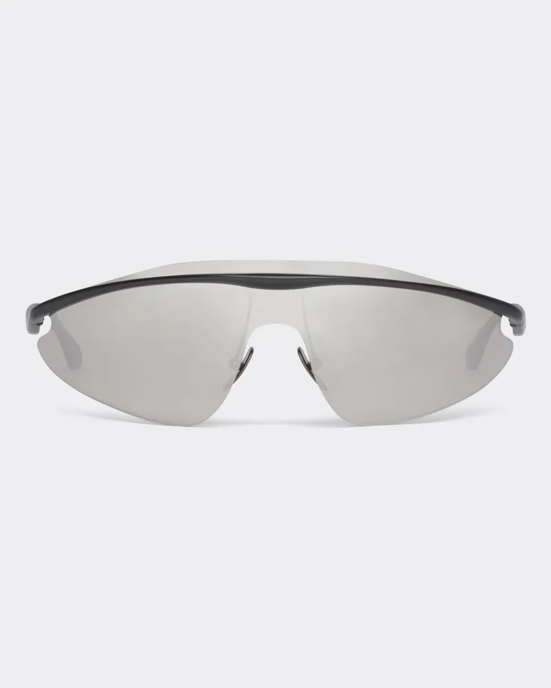 Ferrari Ferrari-sonnenbrille Aus Schwarzem Metall Mit Verspiegeltem Silbernen Rahmen -  Sonnenbrillen Mattschwarz Mattschwarz