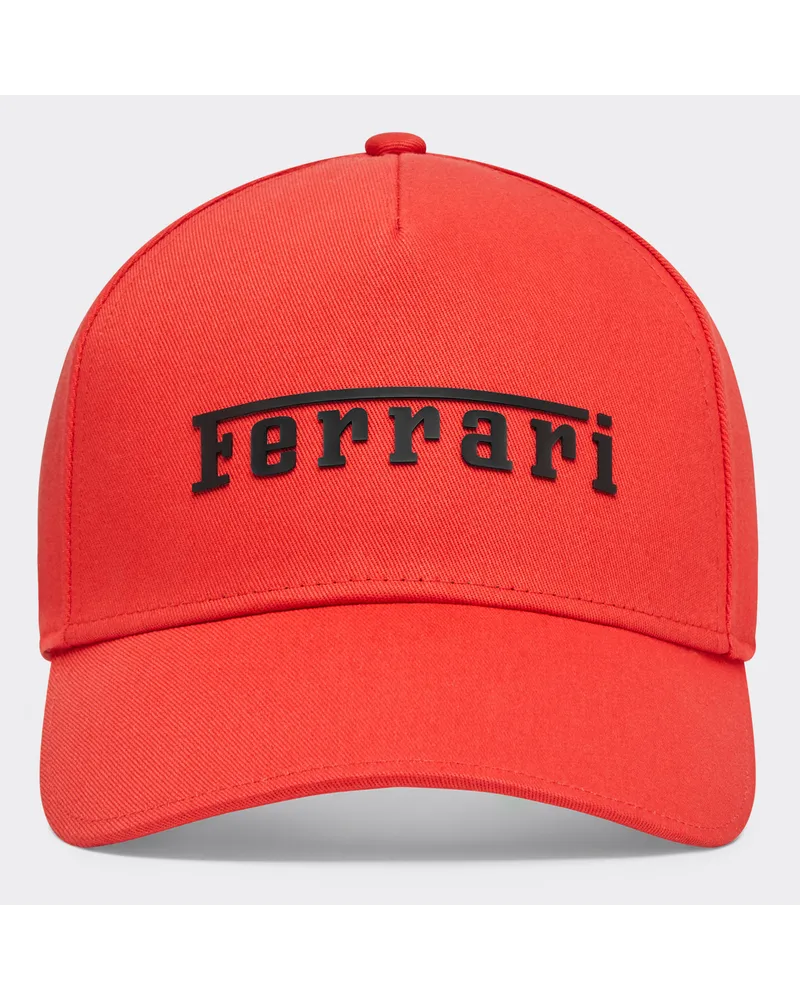 Ferrari Baseballkappe Mit Logo Mit Gummi-coating -  Mützen Rosso Corsa Rosso