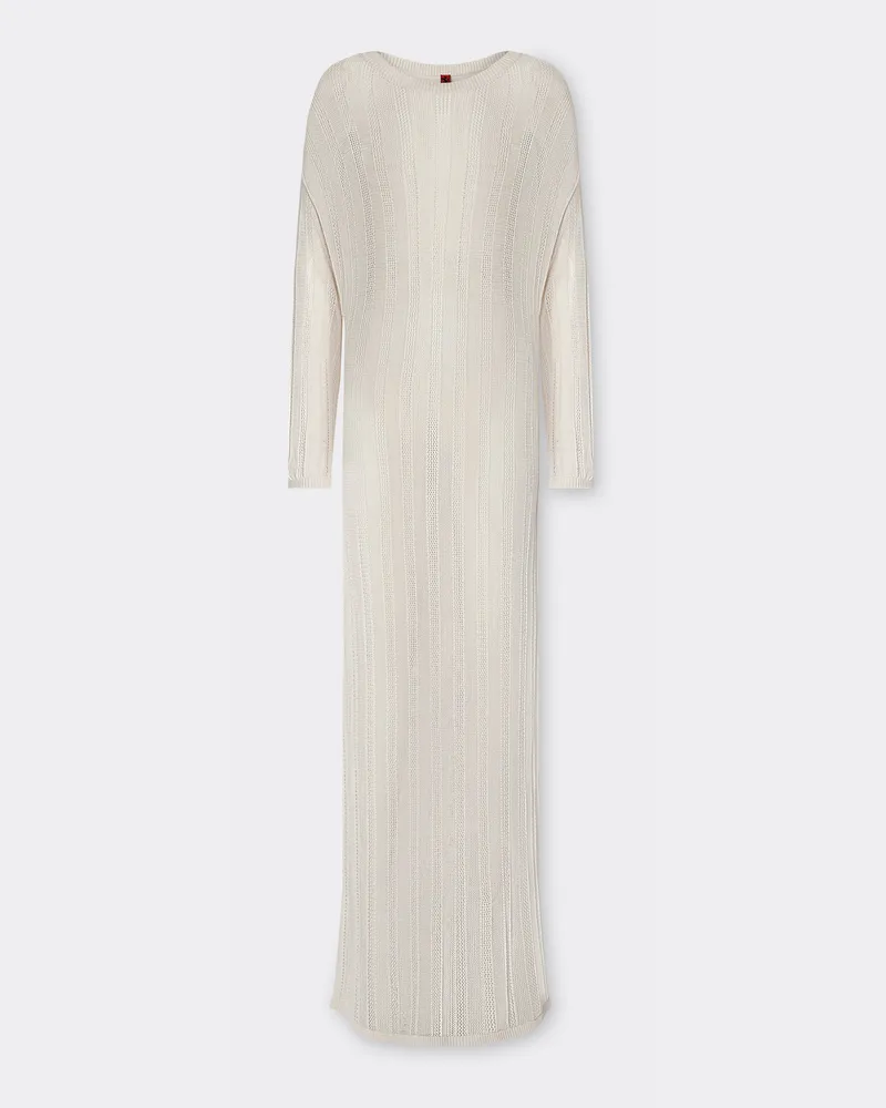 Ferrari Maxikleid Aus Perforiertem Q-cycle®-gewebe - Female Kleider Ecru Ecru