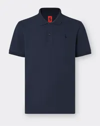 Ferrari Poloshirt Aus Baumwollpiqué - Male Poloshirts Navy Navy