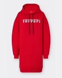 Ferrari Sweatshirt-kleid Aus Baumwolle Mit Ferrari-logo - Female Pullover & Strickwaren Rosso Corsa Rosso