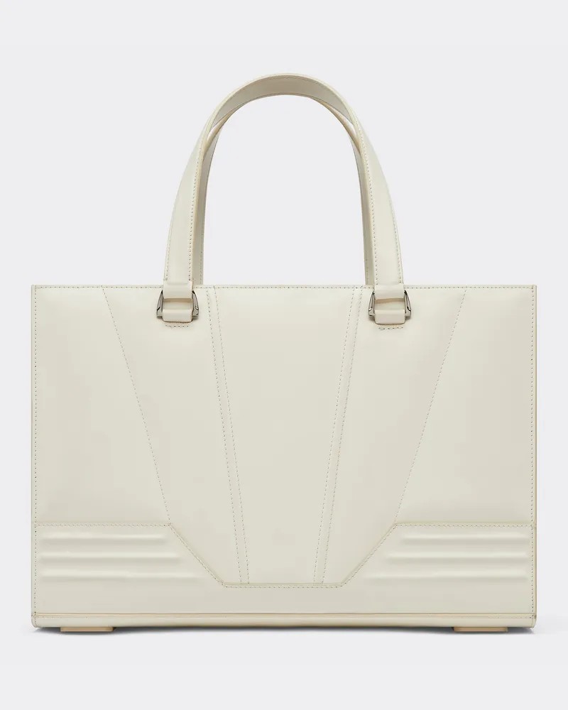 Ferrari Tragetasche Ferrari Gt Aus Gebürstetem Leder - Female Schultertaschen Elfenbein Elfenbein