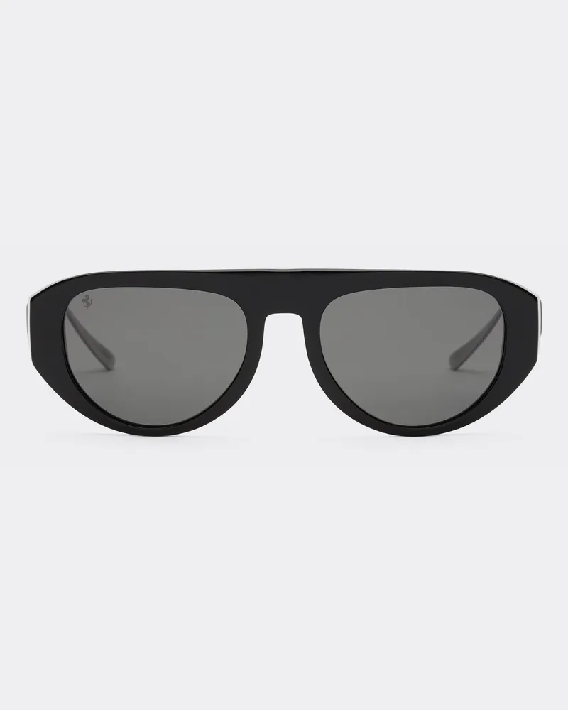 Ferrari Sonnenbrille Ferrari Aus Schwarzem Acetat Mit Grauen Polarisierten Gläsern -  Sonnenbrillen Schwarz Schwarz