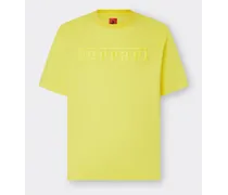 T-shirt Aus Baumwolle Mit Ferrari-maxilogo -  T-shirts Giallo Modena
