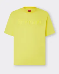 Ferrari T-shirt Aus Baumwolle Mit Ferrari-maxilogo -  T-shirts Giallo Modena Giallo