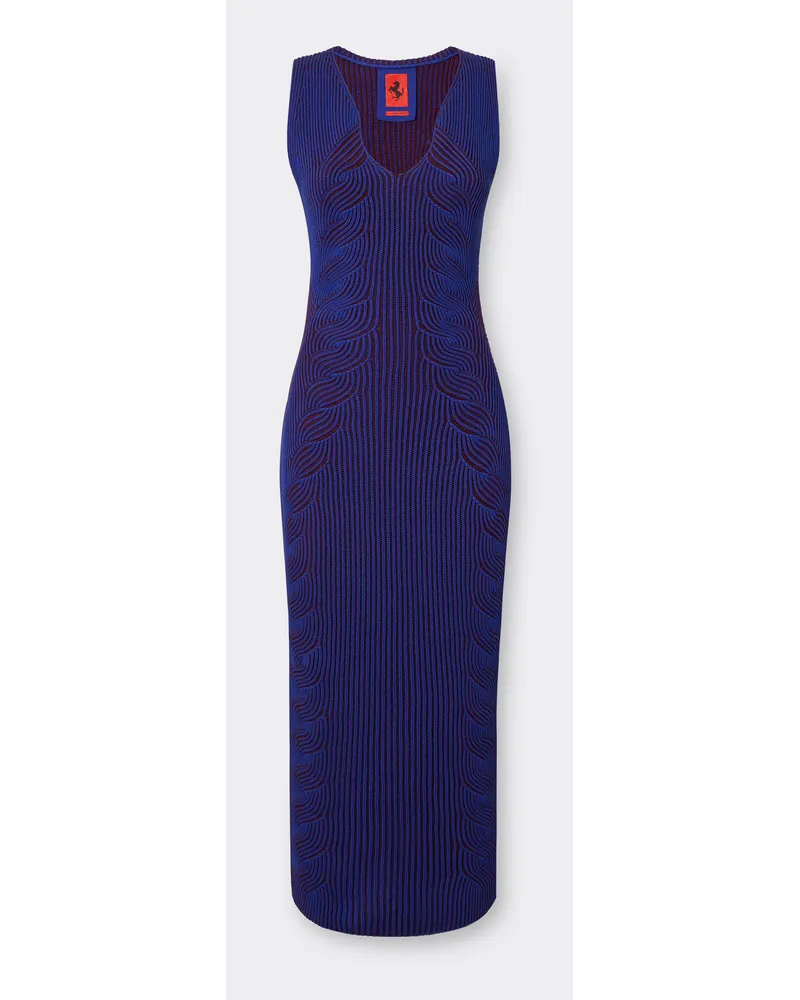 Ferrari Strickkleid Mit Circuit-muster - Female Kleider Bordeaux Bordeaux