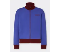 Sweatshirt Aus Scuba-stoff Mit Reißverschluss Und Ferrari-logo - Male Pullover & Strickwaren Pastellblau